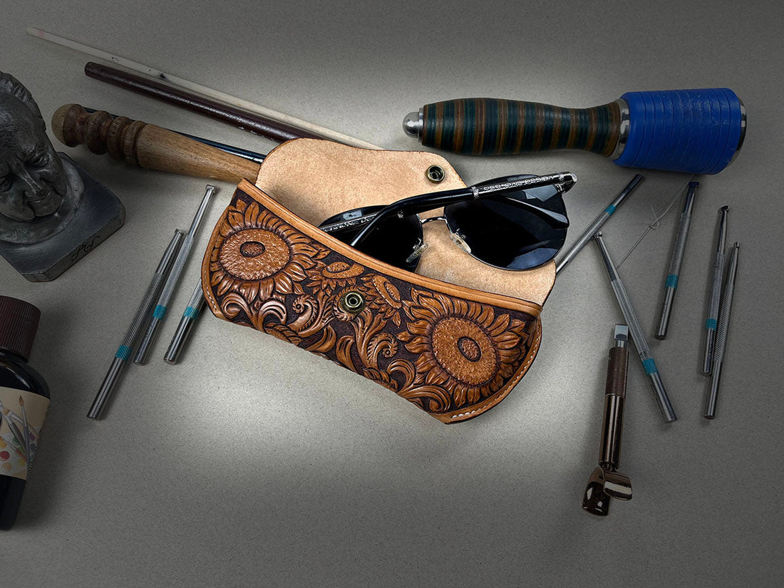 How to carve glasses case