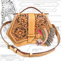 Pattern‑Arizona‑Style Floral Leather‑Carving Shoulder Bag
