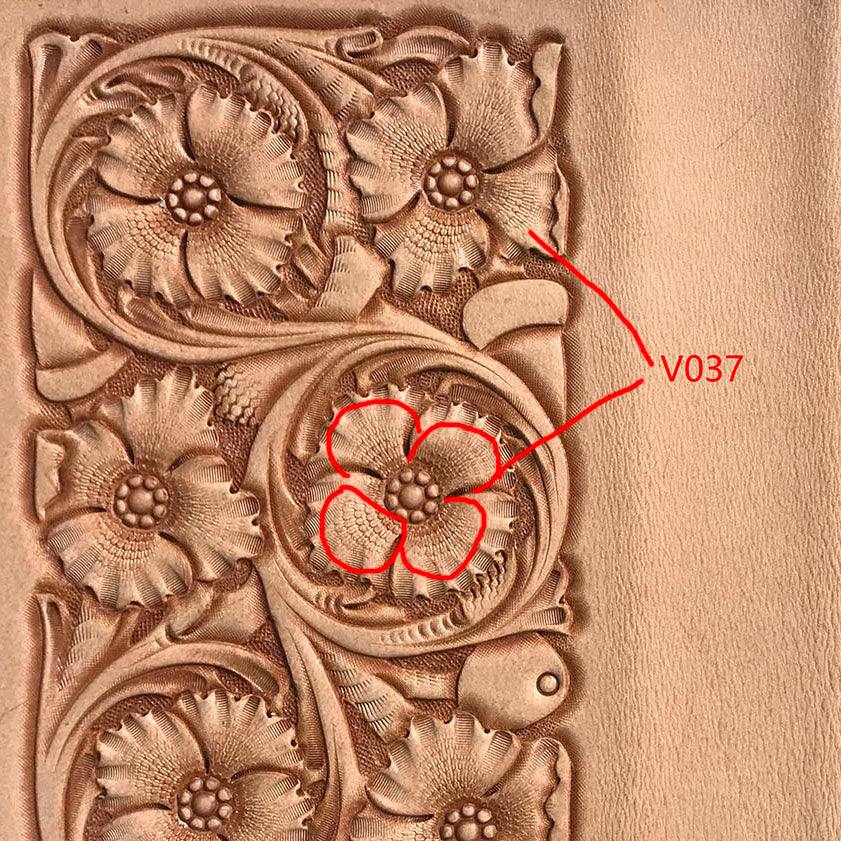 Leather carving stamping tool V037 series