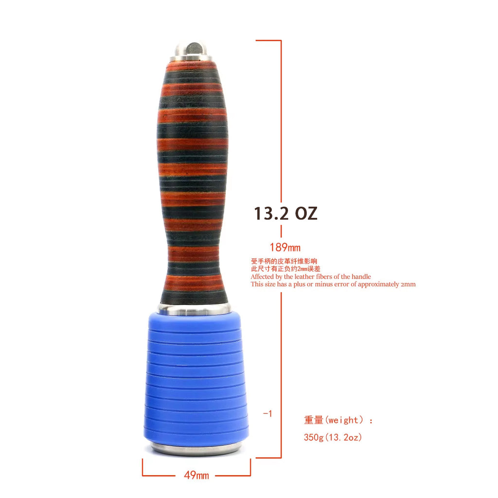 Hard Nylon Material Leather Carving Hammer Blue Leather Handle Carving Hammer