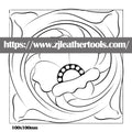 PATTERN #13: Floral Leather Carving Pattern – Full-Size 1:1 PDF