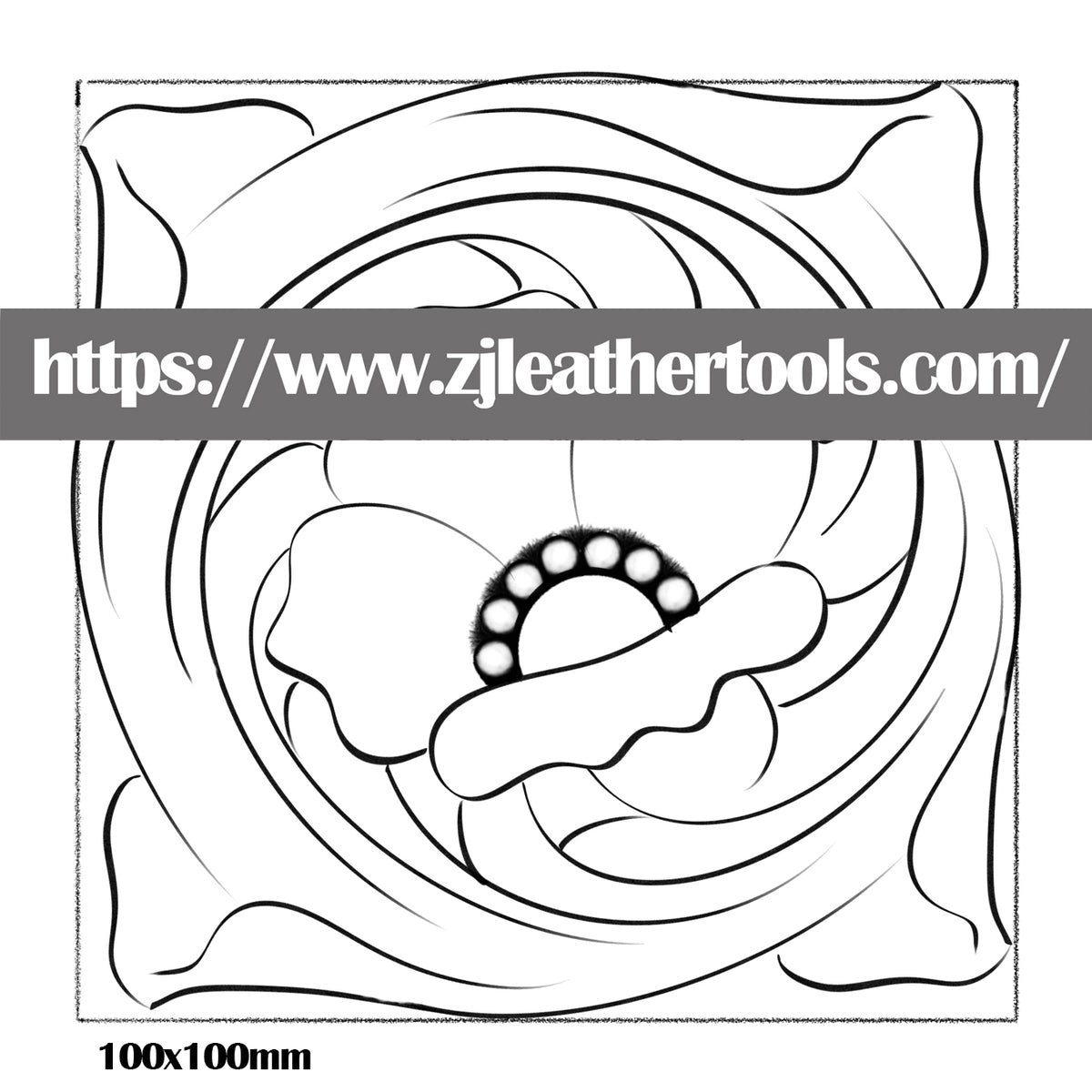 PATTERN #13: Floral Leather Carving Pattern – Full-Size 1:1 PDF
