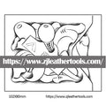 PATTERN 18: Card Wallet Leather Carving Pattern – Full-Size 1:1 JPEG