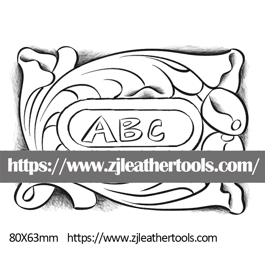 PATTERN 19: Card Wallet Leather Carving Pattern – Full-Size 1:1 JPEG
