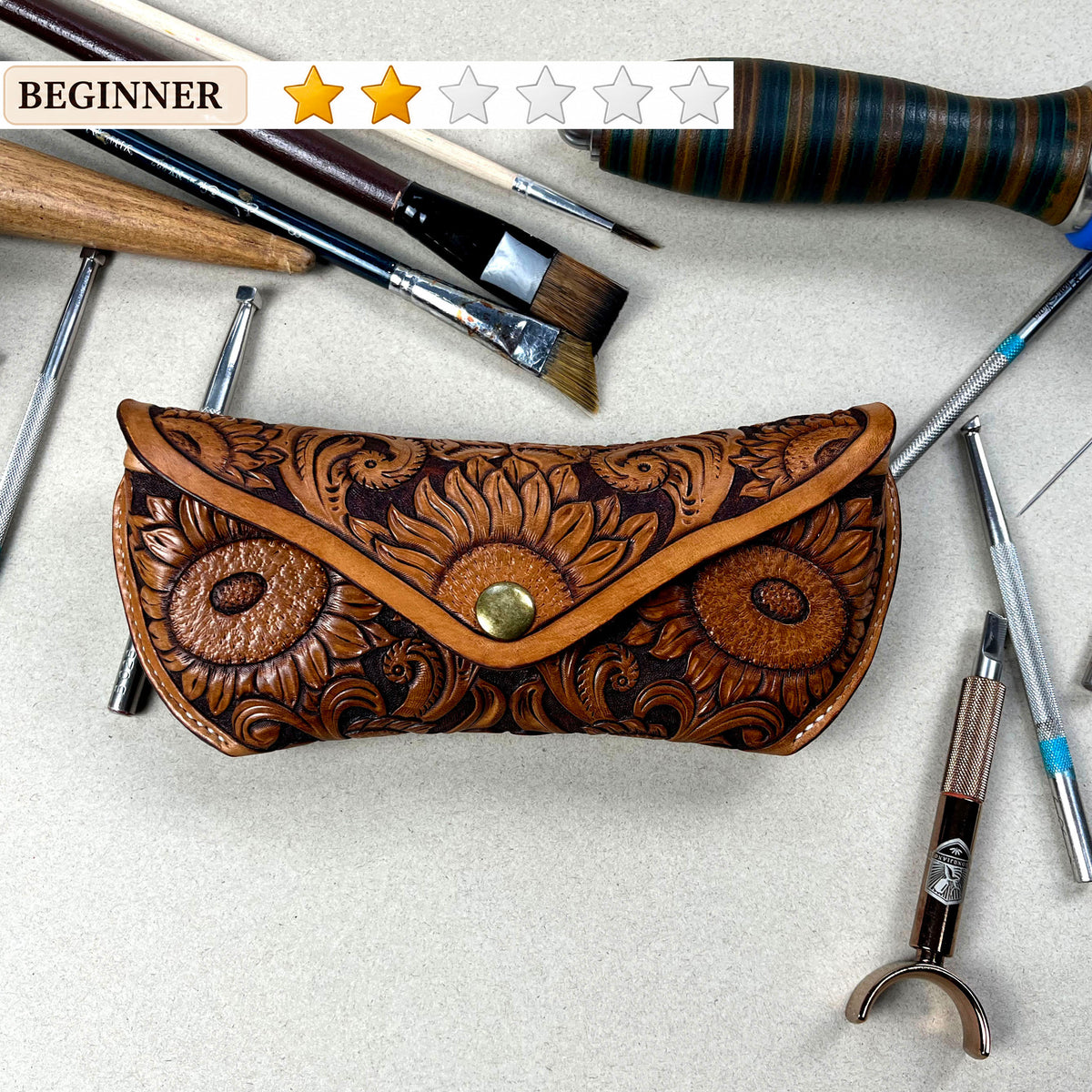 Video Course‑Leather Carving Glasses Case