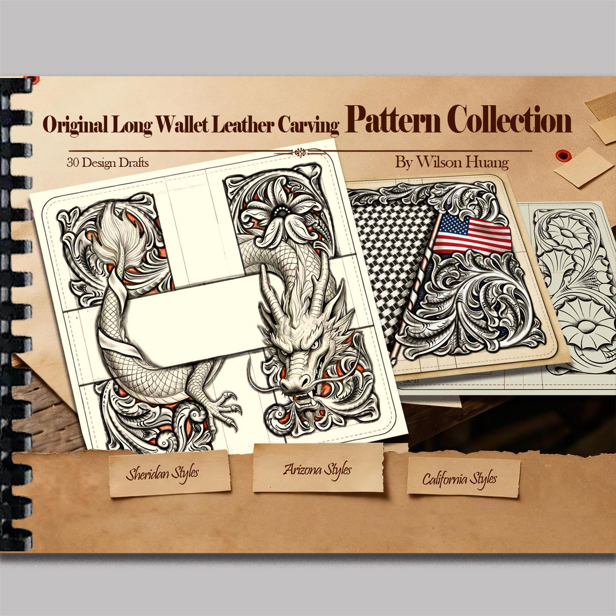 E‑Book‑Original Long Wallet Carving Pattern Collection