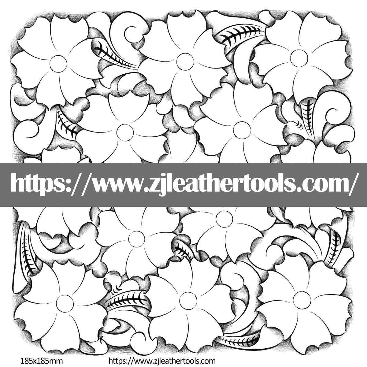 PATTERN 26:  Leather Carving Pattern – Full-Size 1:1 JPEG