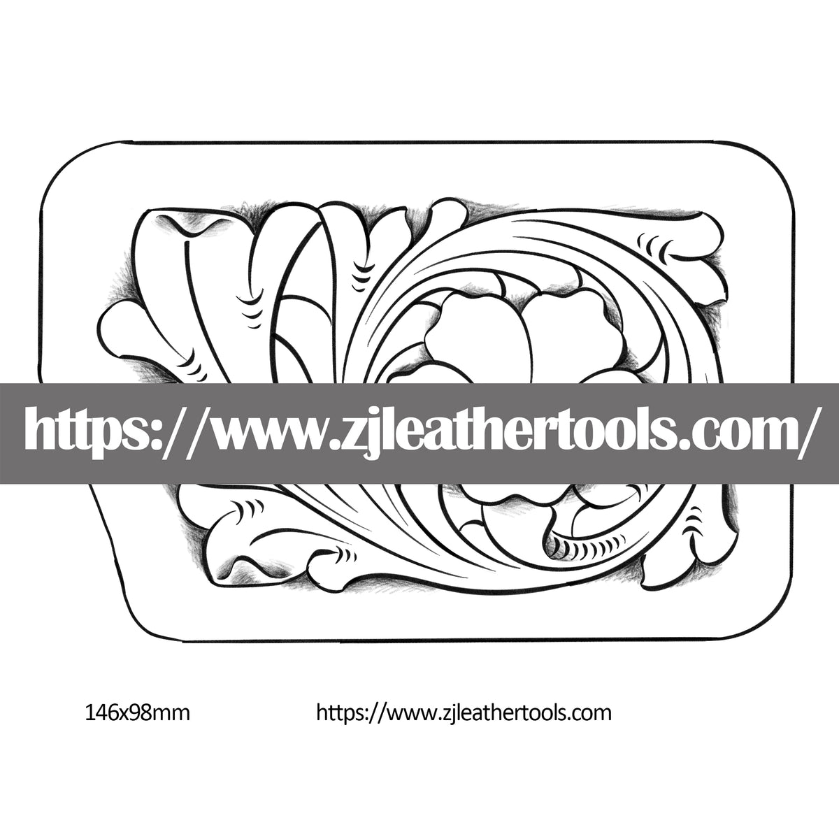 PATTERN 27:  Leather Carving Pattern – Full-Size 1:1 JPEG