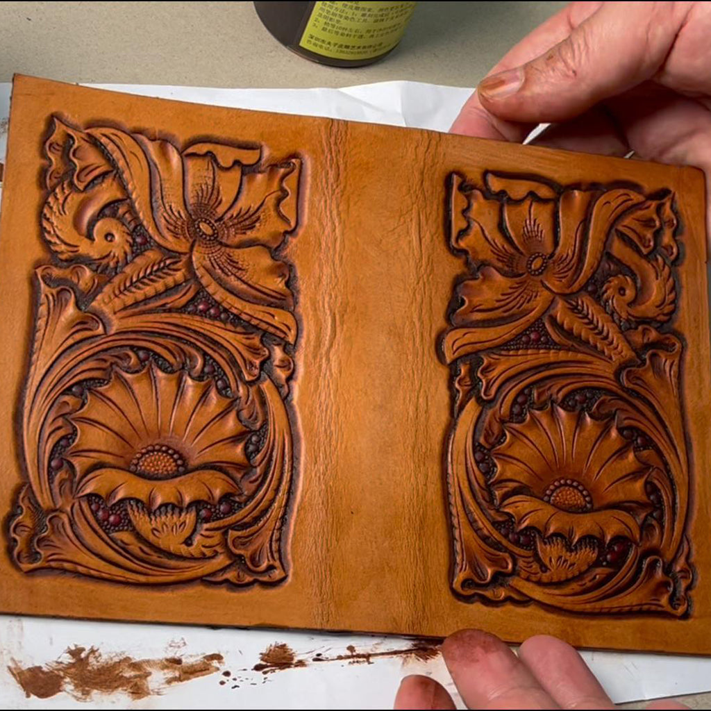 Video Course: Leather Carving Floral Passport Cover 2