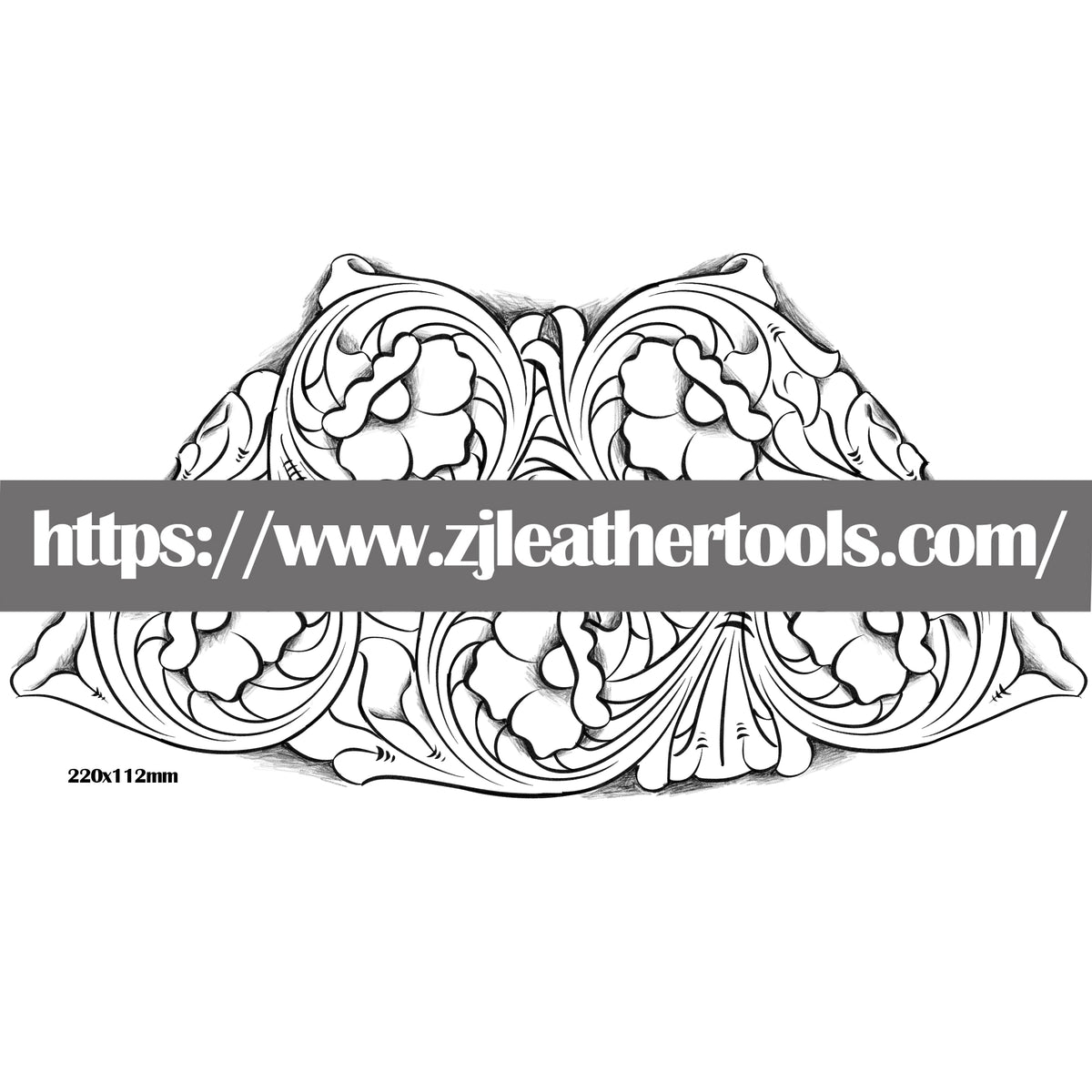 PATTERN #00: Floral Leather Carving Pattern – Full-Size 1:1 PDF