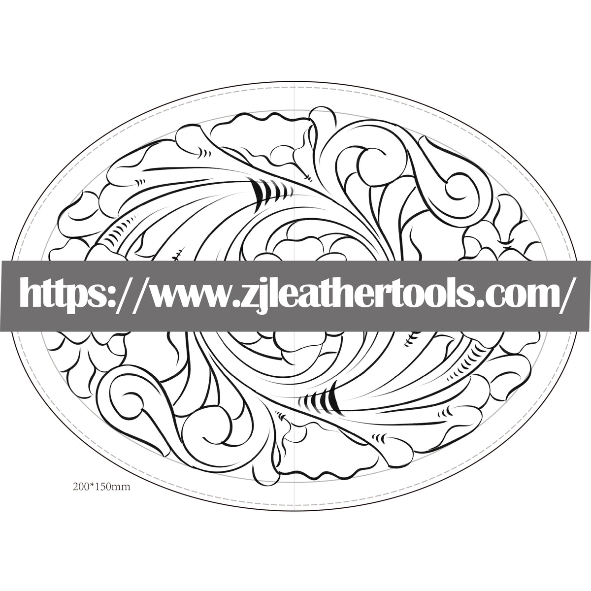 PATTERN #03: Floral Leather Carving Pattern – Full-Size 1:1 PDF