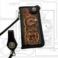 Pattern‑Leather Carving Long Wallet Carving Pattern & Paper Pattern -1