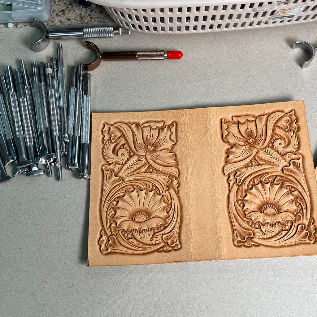 Video Course: Leather Carving Floral Passport Cover 2