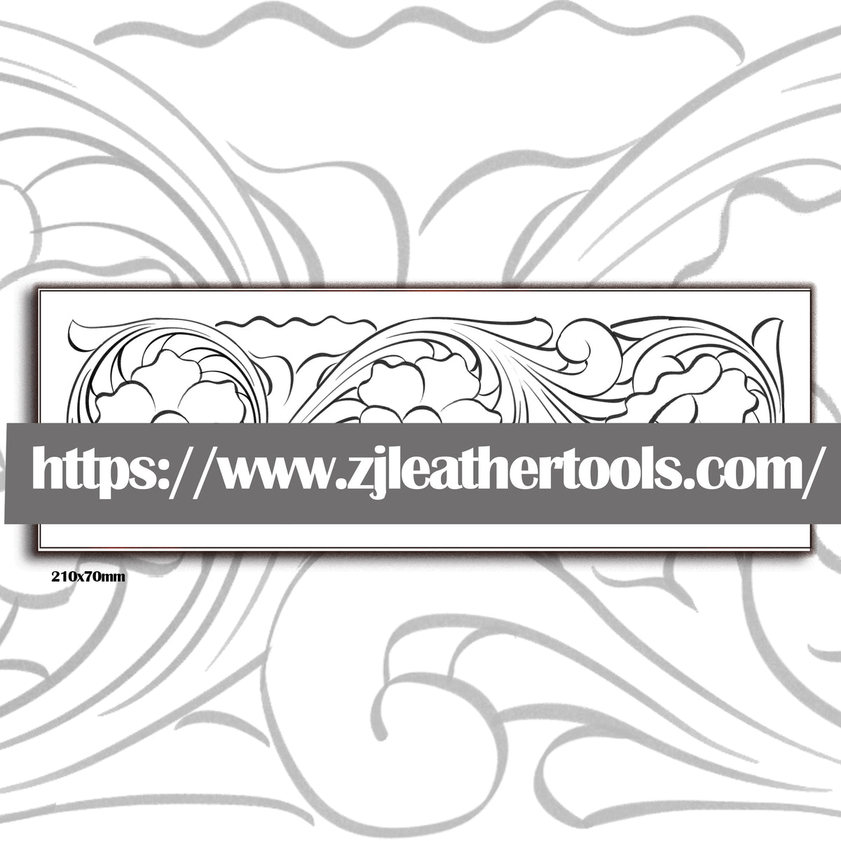 PATTERN #06: Floral Leather Carving Pattern – Full-Size 1:1 PDF