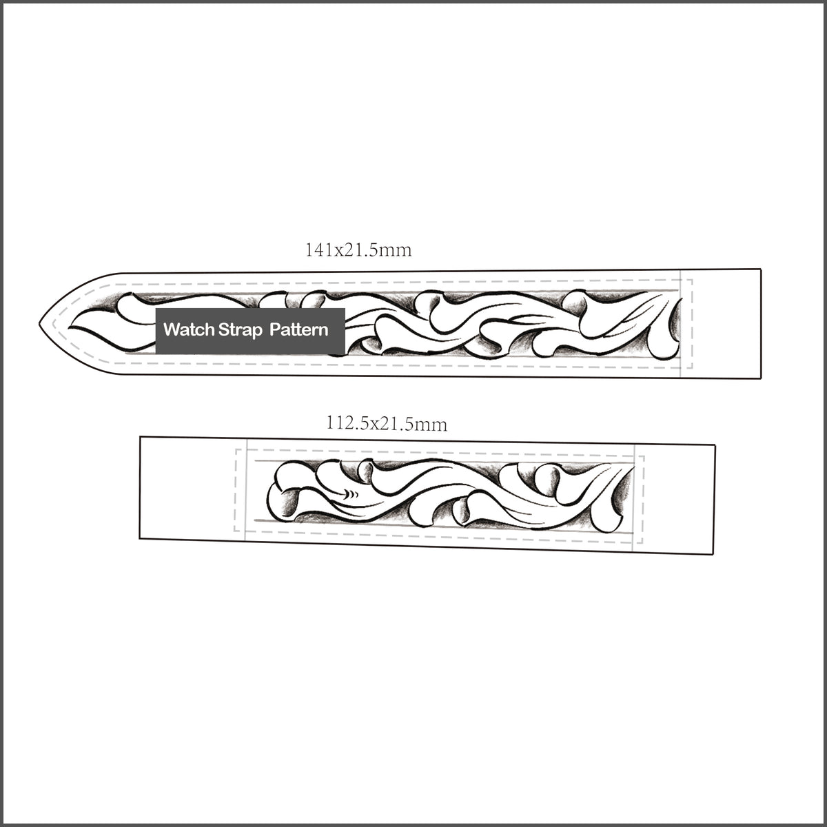 Pattern: Watch strap leather carving patterns