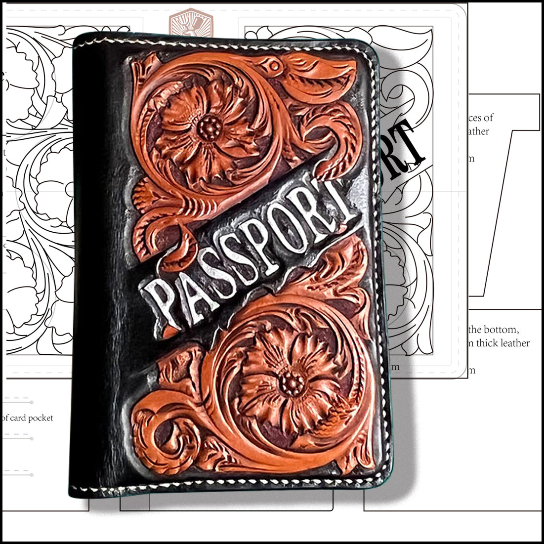 Pattern – Sheridan Scrollwork Floral Passport Cover