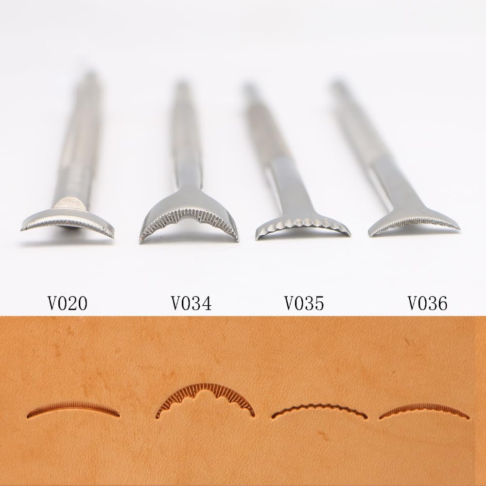 Leather carving stamping tool V020 V034 V035 V036 V037 Series