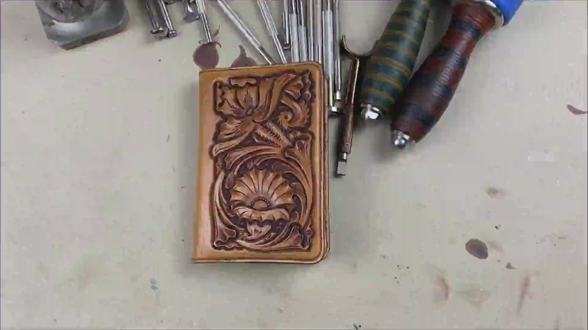 Video Course: Leather Carving Floral Passport Cover 2